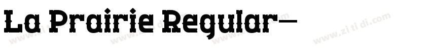 La Prairie Regular字体转换
